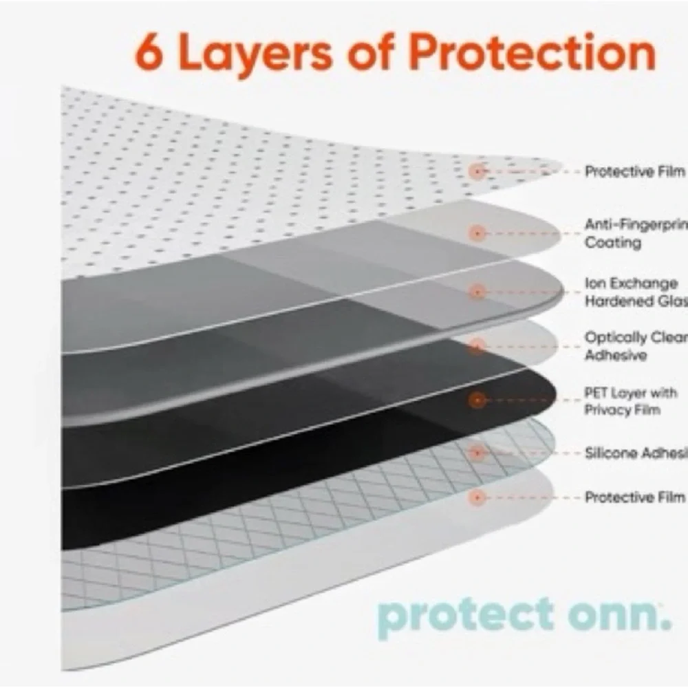 On Running Orange Glass Screen Protector for iPhone 15 Pro